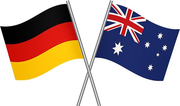 australian and denmark flags